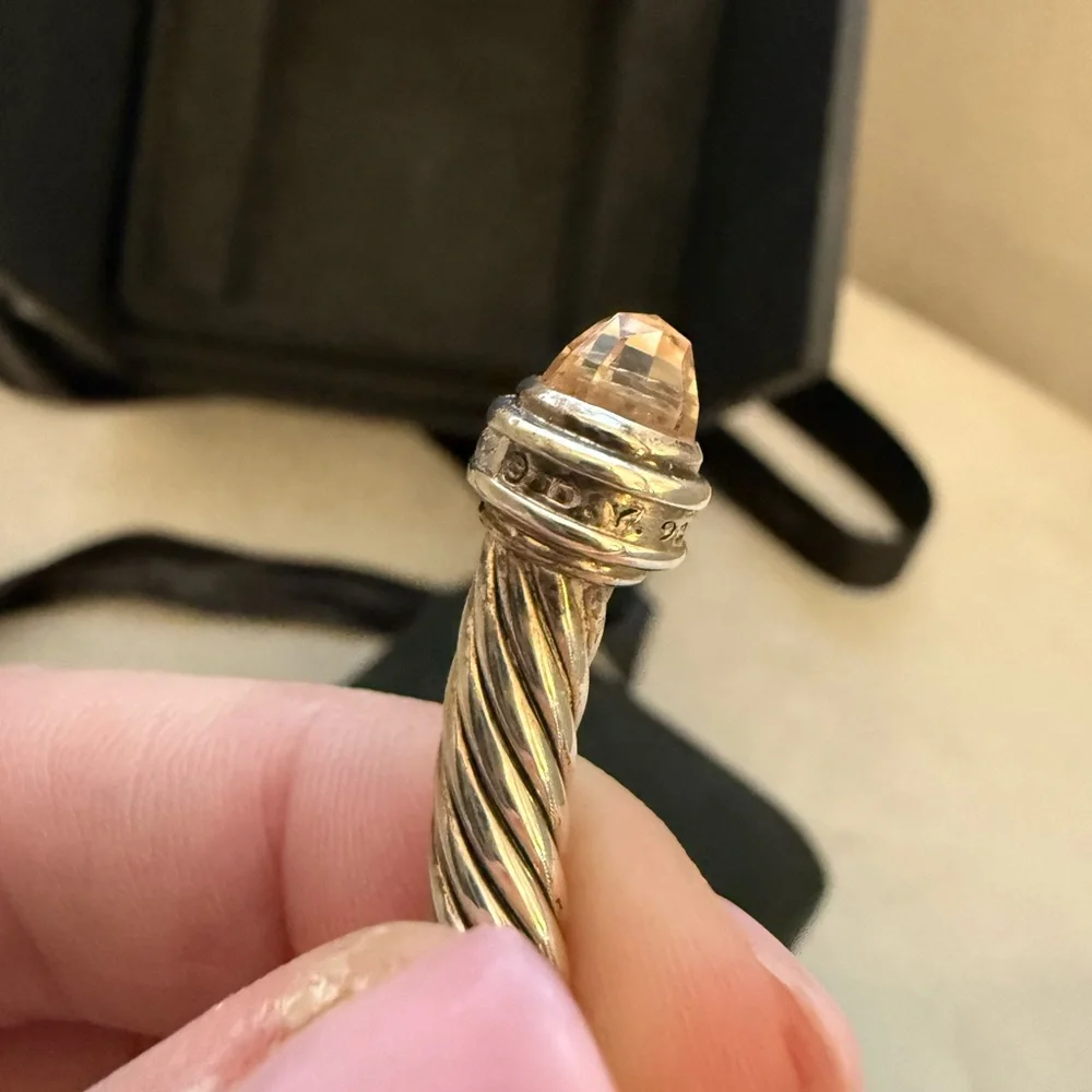 Authentic David Yurman 5mm Cable Morganite Bracelet, with receipt! - Picture 8 of 9